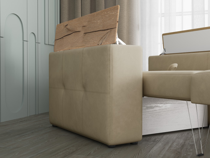 Кресло-кровать "Нави", Бежевый/МДФ дуб канадский
