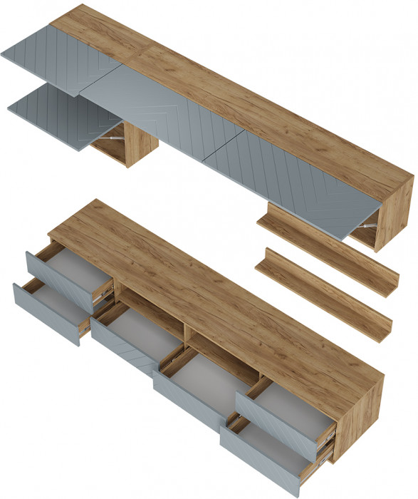 Гостиная "Камелия" ГС-01 Крафт/шарли бриз (MF11)