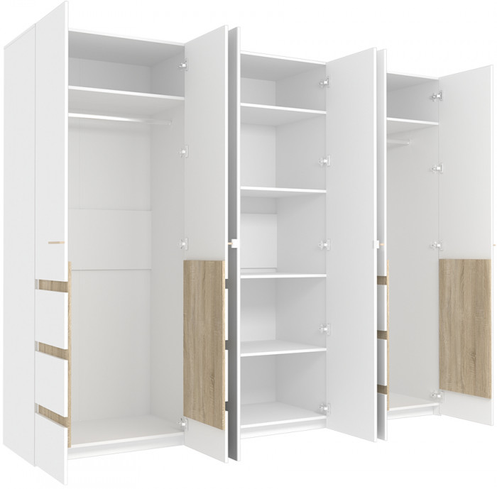 Шкаф для одежды и белья Анона, белый