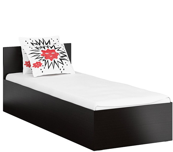 Стандарт Кровать 0800, цвет венге, ШхГхВ 83,5х203,5х70 см., сп.м. 800х2000 мм., без матраса, основание есть