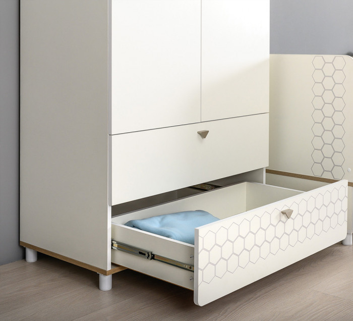 Эйп Детская № 1, цвет белый/дуб белый, сп. м. 800х1600 мм., б/м, основание есть, максимальная нагрузка 80 кг., рекомендуемая высота матраса 120 мм.