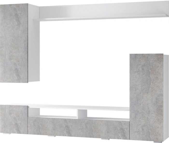 Гостиная "Диаманд" белый/цемент светлый