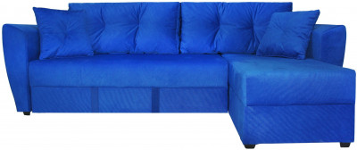 Диван-кровать угловой Амстердам Люкс, 150х200, еврокнижка, велюр, синий