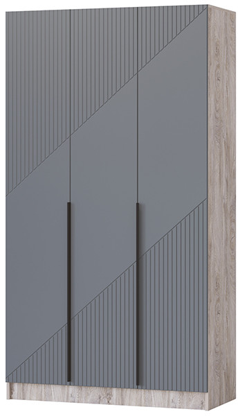 Шкаф Авис 1,2, Дуб эндгрейн/Графит