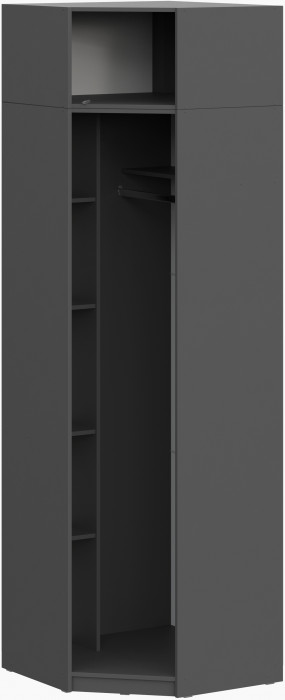 Шкаф угловой с антресолью ШК 5, Графит