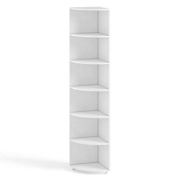 Стеллаж угловой МН-16 Монако гл.410 белый