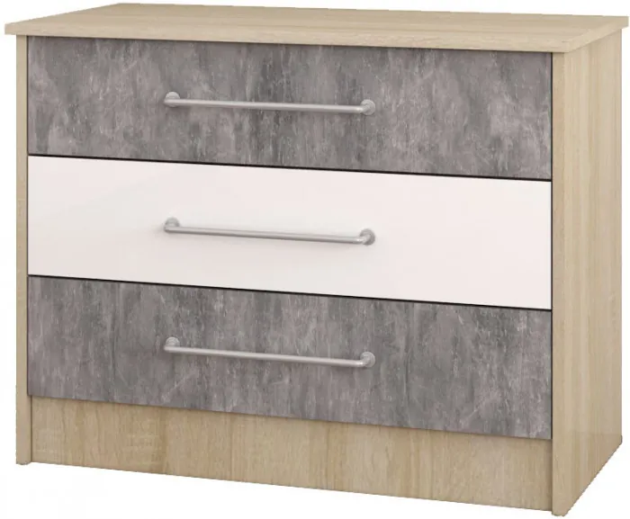 Модульная подростковая спальня Колибри-Лофт, Дуб сонома/Ателье светлое