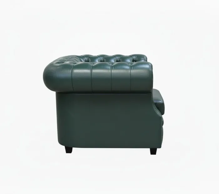 Кресло Честер ЛОФТ, экокожа, зеленый