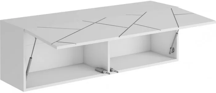 Модульная гостиная Гранж, композиция 2 (Белый (Шагрень)/Крафт золотой / Белый софт)