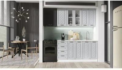 Кухня МДФ Агава 1600, антрацит