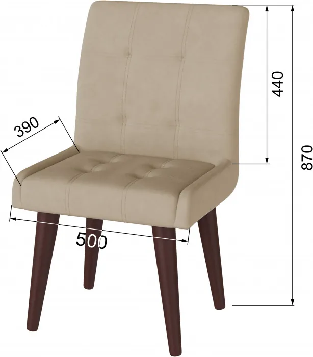 Стул Гира бежевый (махагон)