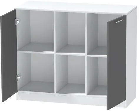 Комод №4 "Иннэс-7", Белый/Графит