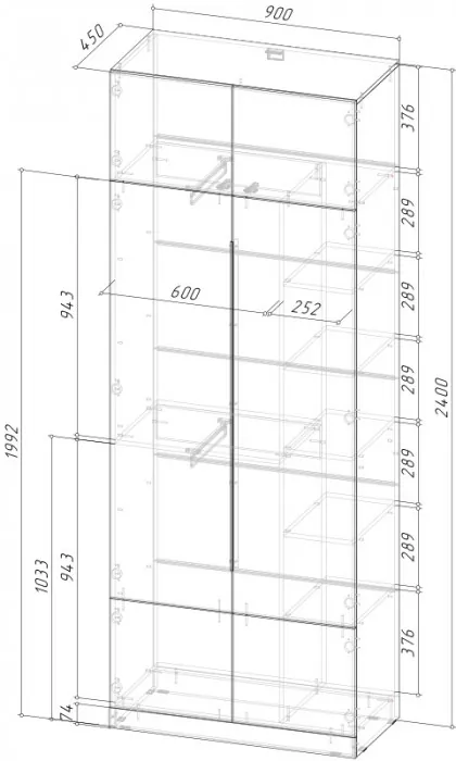 Модульная прихожая Кантри, композиция 1