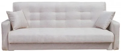 Раскладной диван-кровать, прямой, книжка, цвет бежевый, рогожка, Лондон 140х190