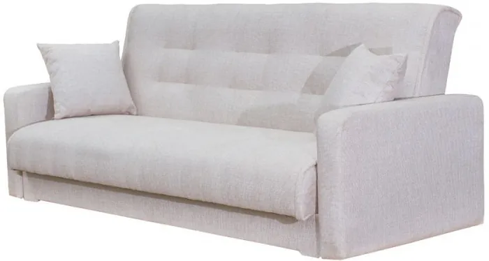 Раскладной диван-кровать, прямой, книжка, цвет бежевый, рогожка, Лондон 140х190