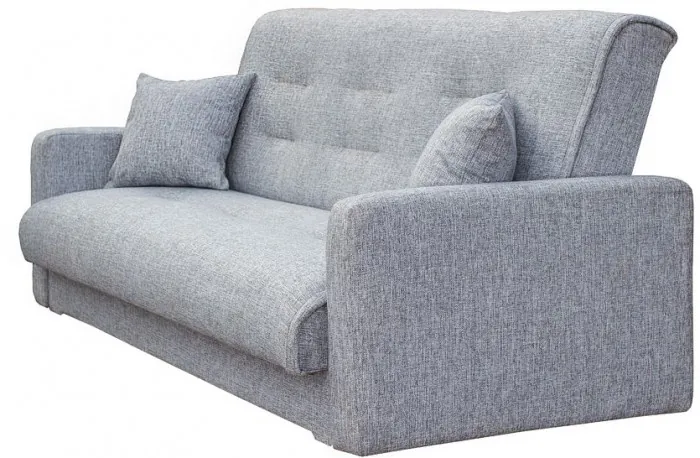 Раскладной диван-кровать, прямой, книжка, цвет серый, рогожка, Лондон 140х190