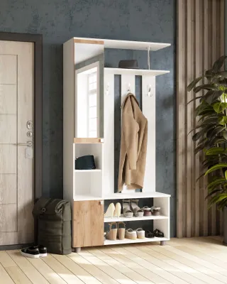 Прихожая Эконом белый/дуб крафт золотой