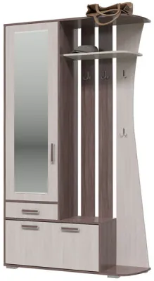 Прихожая 2-3424бод.тем/св Мокко, цвет бодега тёмный/бодега светлый, ШхГхВ 120х38х210 см., универсальная сборка