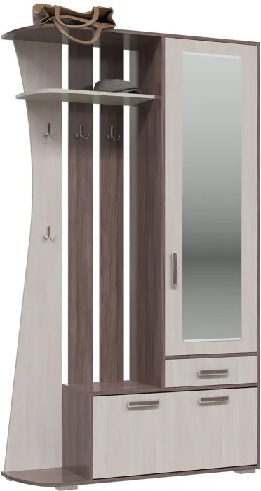 Прихожая 2-3424бод.тем/св Мокко, цвет бодега тёмный/бодега светлый, ШхГхВ 120х38х210 см., универсальная сборка