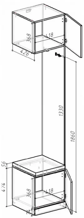 Модульная прихожая Кантри, композиция 7
