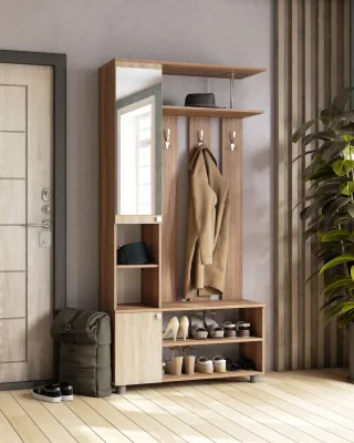 Прихожая Эконом ясень шимо/ дуб сонома