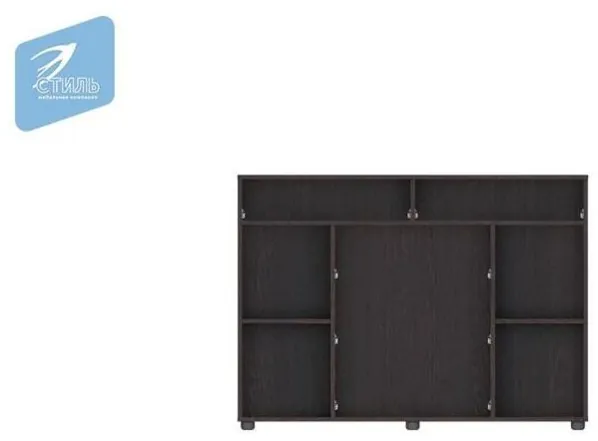 Вега К-03 Комод 5 ящиков+2 створки венге/дуб молочный