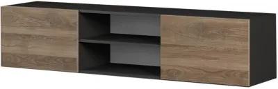 Тумба под ТВ 2Д Альда, Черный/Дуб Велингтон