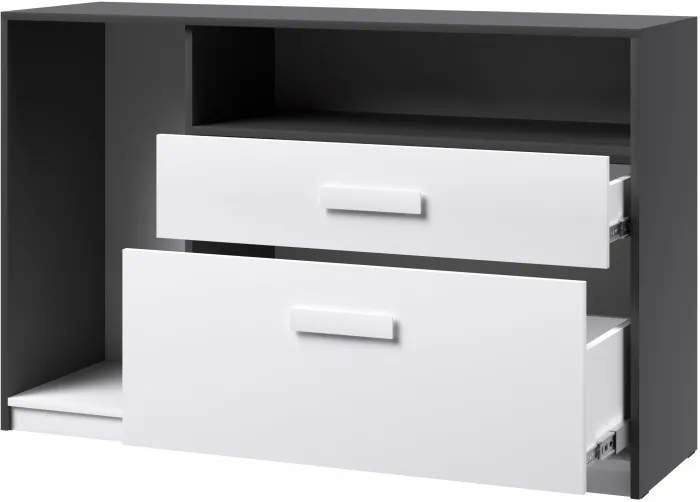 Кэнди Комод КК-1 графит/белый