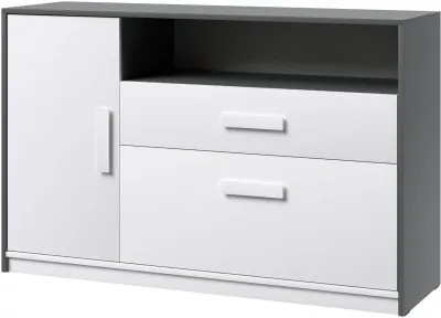 Кэнди Комод КК-1 графит/белый