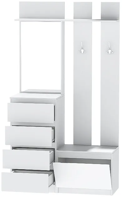 Кэт-1 Вешалка 2, Белый/Белый