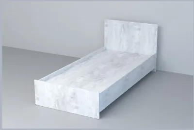 Кровать арт.032, низкий щиток, 90 (Бетон светлый)