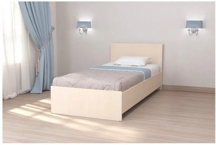 Кровать арт.032, низкий щиток, 90 (Бетон светлый)