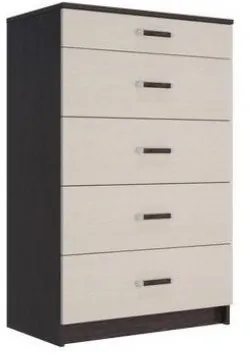 Вега К-05 Комод 5 ящиков (Венге / дуб молочный)