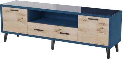 Тумба ТВ интерьерная 1,6 Ланс атлантида/мдф дуб канадский