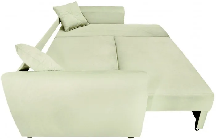 Диван-кровать угловой Амстердам Люкс, 160х200, еврокнижка, независимый пружинный блок, велюр, бежевый