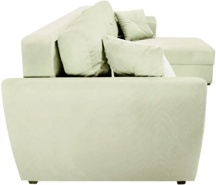 Диван-кровать угловой Амстердам Люкс, 160х200, еврокнижка, независимый пружинный блок, велюр, бежевый