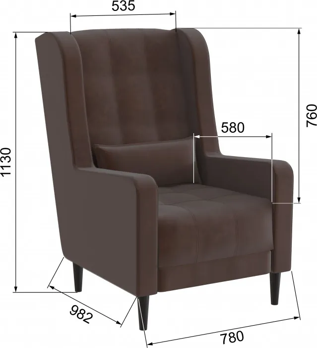 Кресло Корк, коричневый