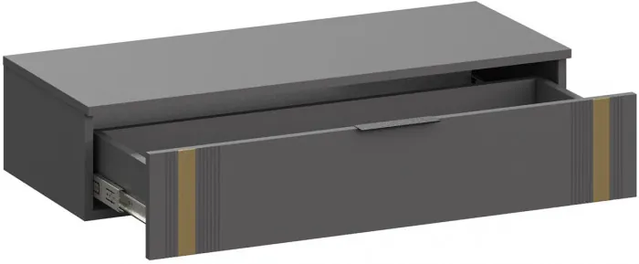 Туалетный столик + Зеркало Эмэ, Белый/молочный золото