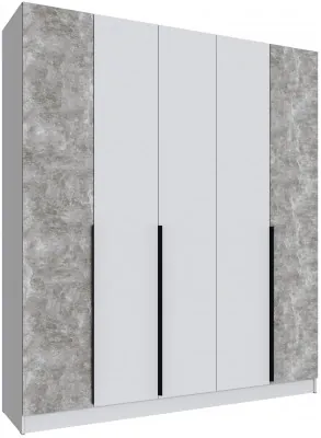 Шкаф Мадрид (2,0) с 3 ящ. внутри без зеркала, Белый/Ателье светлое