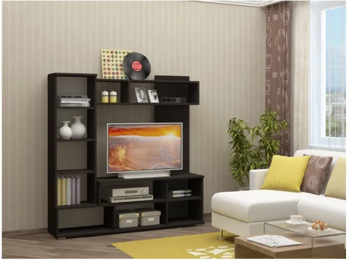 Гостиная Мини ЛДСП (Дуб крафт/ Белый Глянец)