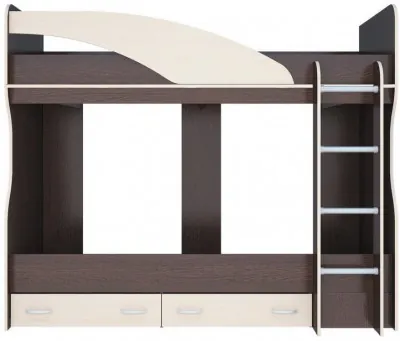 Двухъярусная кровать Мийа А 80 (Венге / дуб молочный)