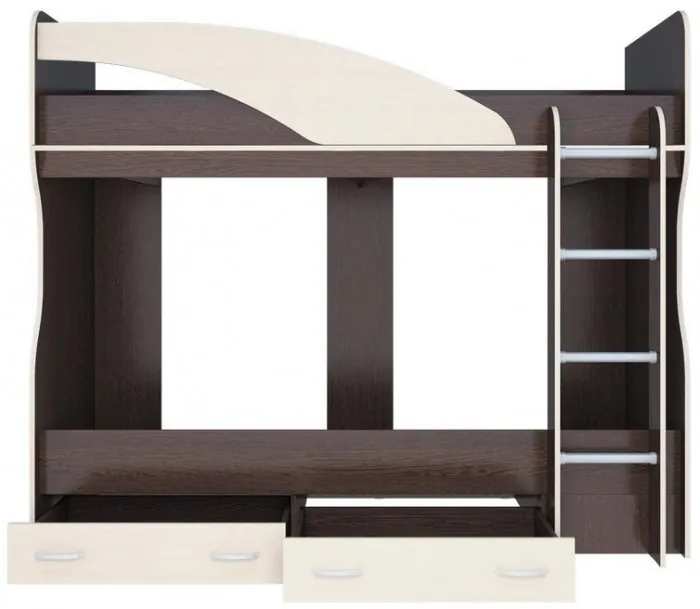 Двухъярусная кровать Мийа А 80 (Венге / дуб молочный)
