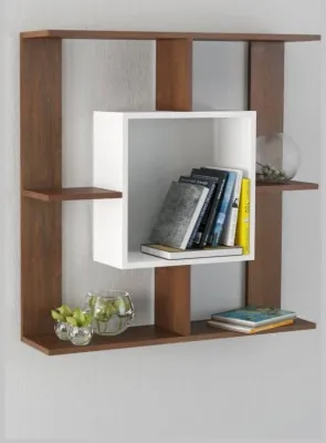 Полка навесная ПН-1 орех донской/белый