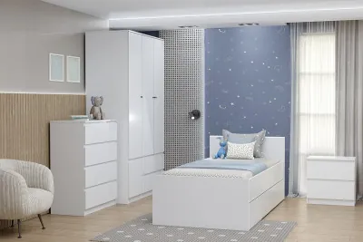 Модульная Детская Кэт-1, набор 3, Белый/Белый