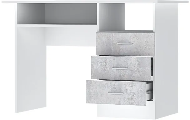 Детская комната Бриз ЛДСП, набор 4, Белый/Цемент светлый