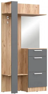 Мартина Вешалка комбинированная (Крафт / Графит)