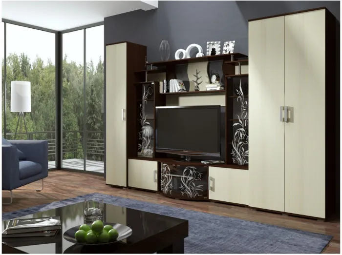 Модульная гостиная Виста (Ясень шимо темный / светлый)