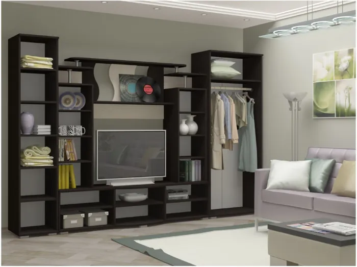 Модульная гостиная Виста (Ясень шимо темный / светлый)