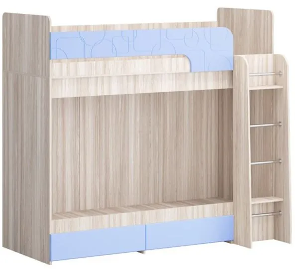 Двухъярусная кровать Бемби МДФ NEW, ясень (Цитрус глянец, Ясень шимо светлый)