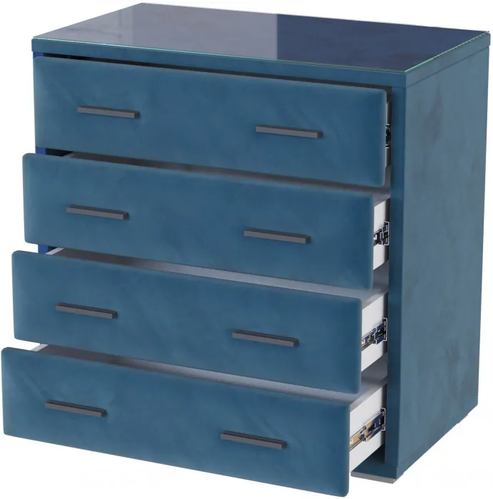 Интерьерный комод со стеклом атлантида